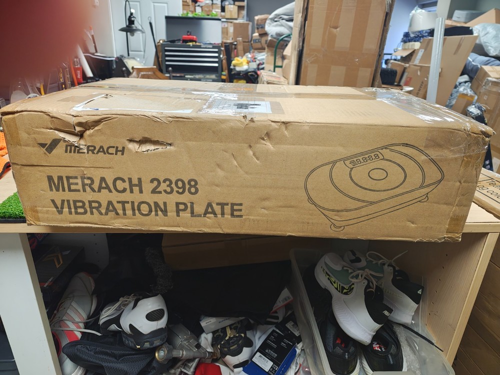 Merach Vibration Plate Exercise Machine, Whole Body Workout, Grey