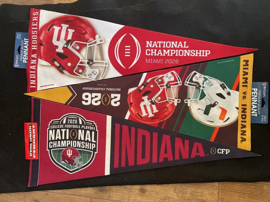 2026 CFP College Football Championship Indiana Hoosiers Three Pennant Package