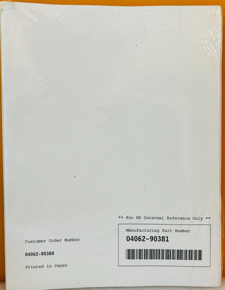HP 04062-90381 HP 4062F Semiconductor Parametric Test System Supplement Manual.