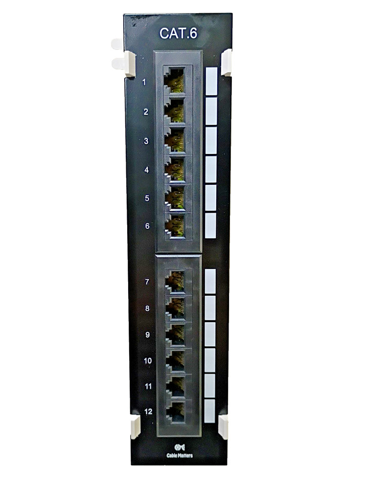 Cable matters RJ45 110 Type 12 Port Cat6 Vertical Mini Patch Panel w/89D Bracket