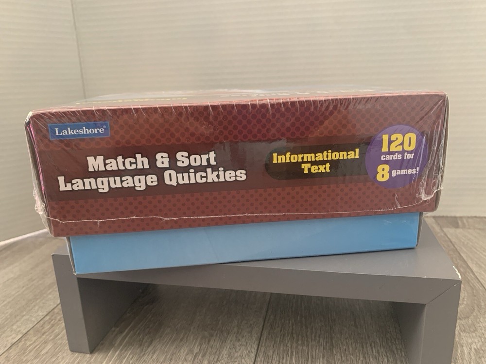 Lakeshore PP959 Match & Sort Language Quickies Informational Text Grades 4-5 NEW