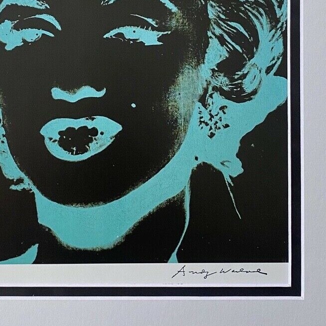 🔥ANDY WARHOL | MARILY MONROE SIGNED VINTAGE PRINT MATTED & FRAMED