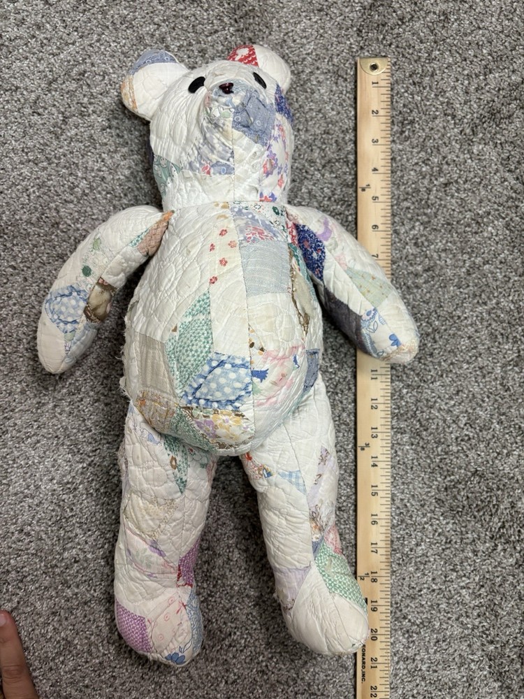 Homemade Patchwork Quilted 20” Mouse Has Been Well Loved