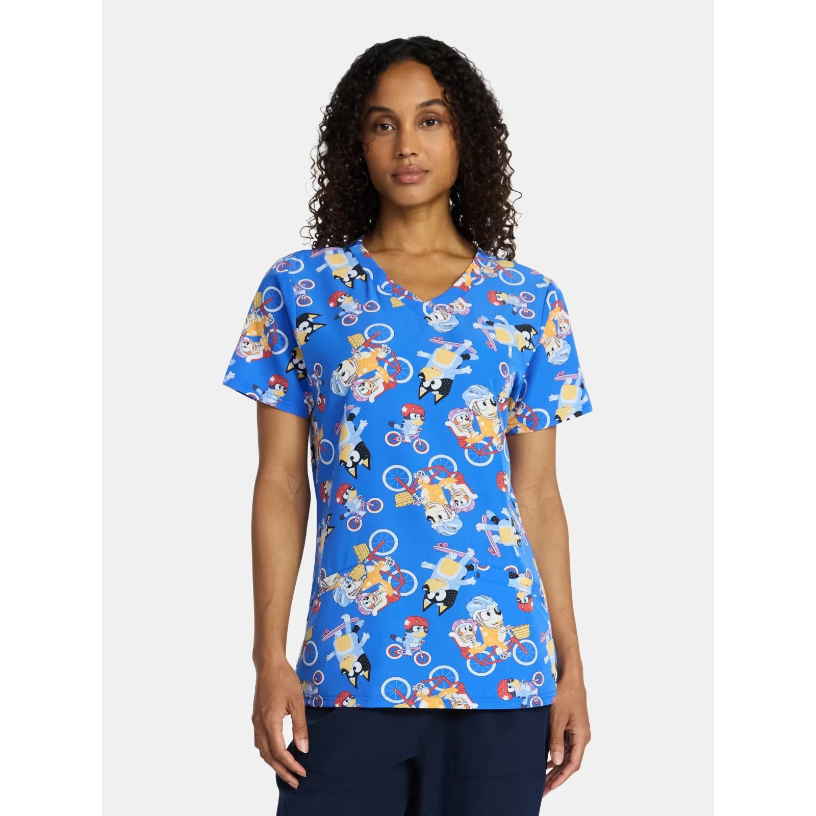 BLUEY GRAPHIC SCRUB TOP ASST SIZES BRAND NEW