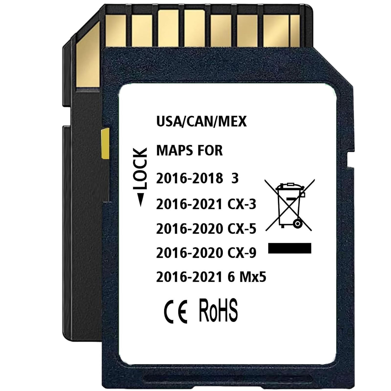 Navigation SD Card for 2016-2021 Mazda USA, Canada, Mexico Maps