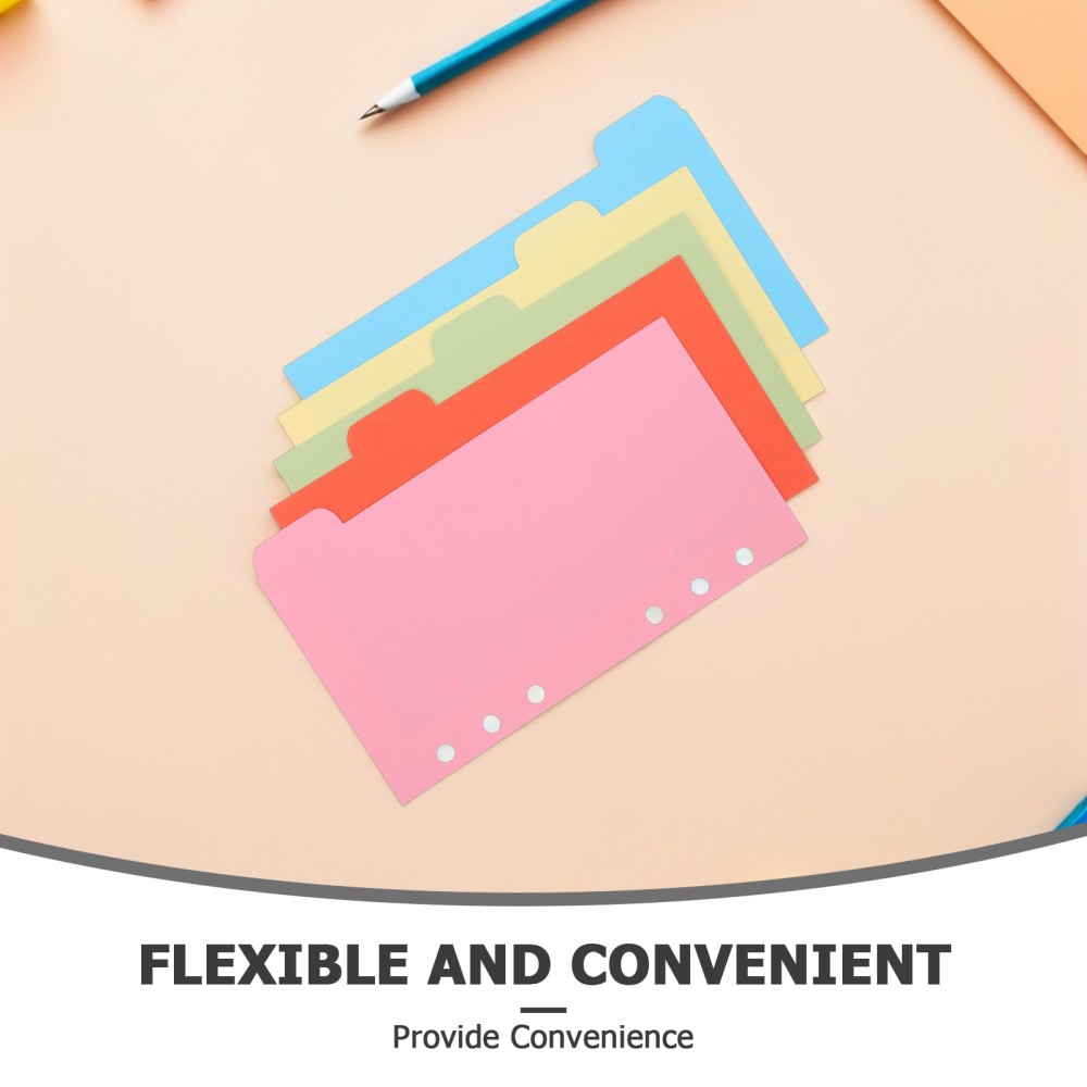 6 Set Binder Partition Index Divider Page Folder Section Dividers