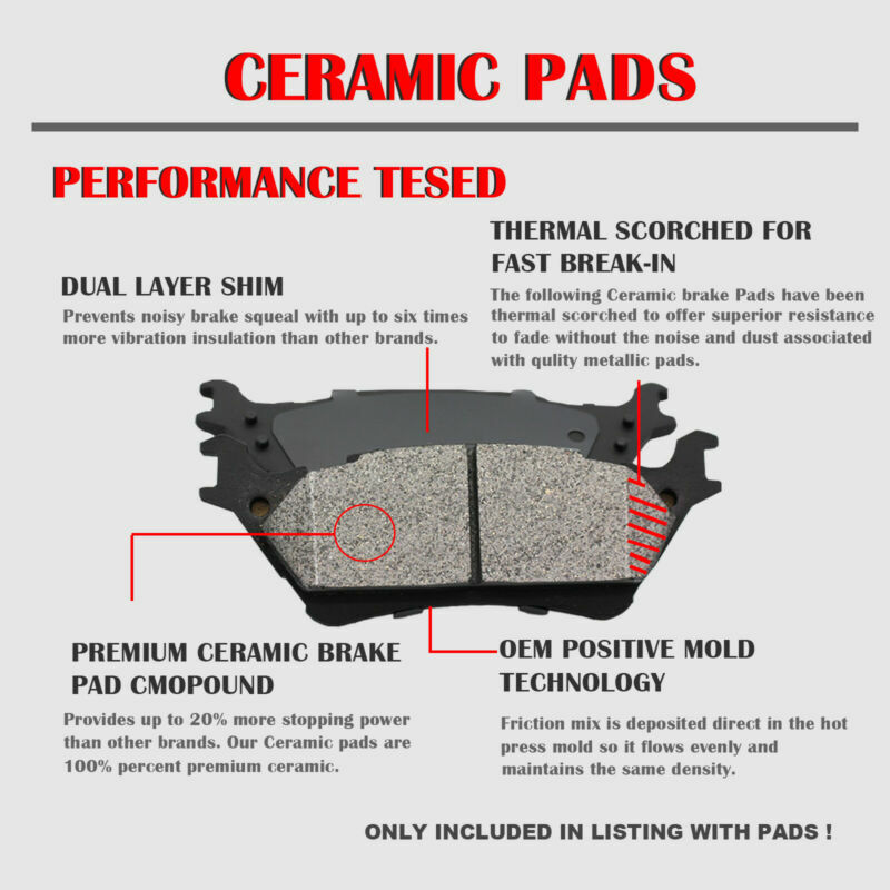 Front Drilled Brake Rotors Brake Pads for Chevy SILVERADO 1500 GMC SIERRA 1500
