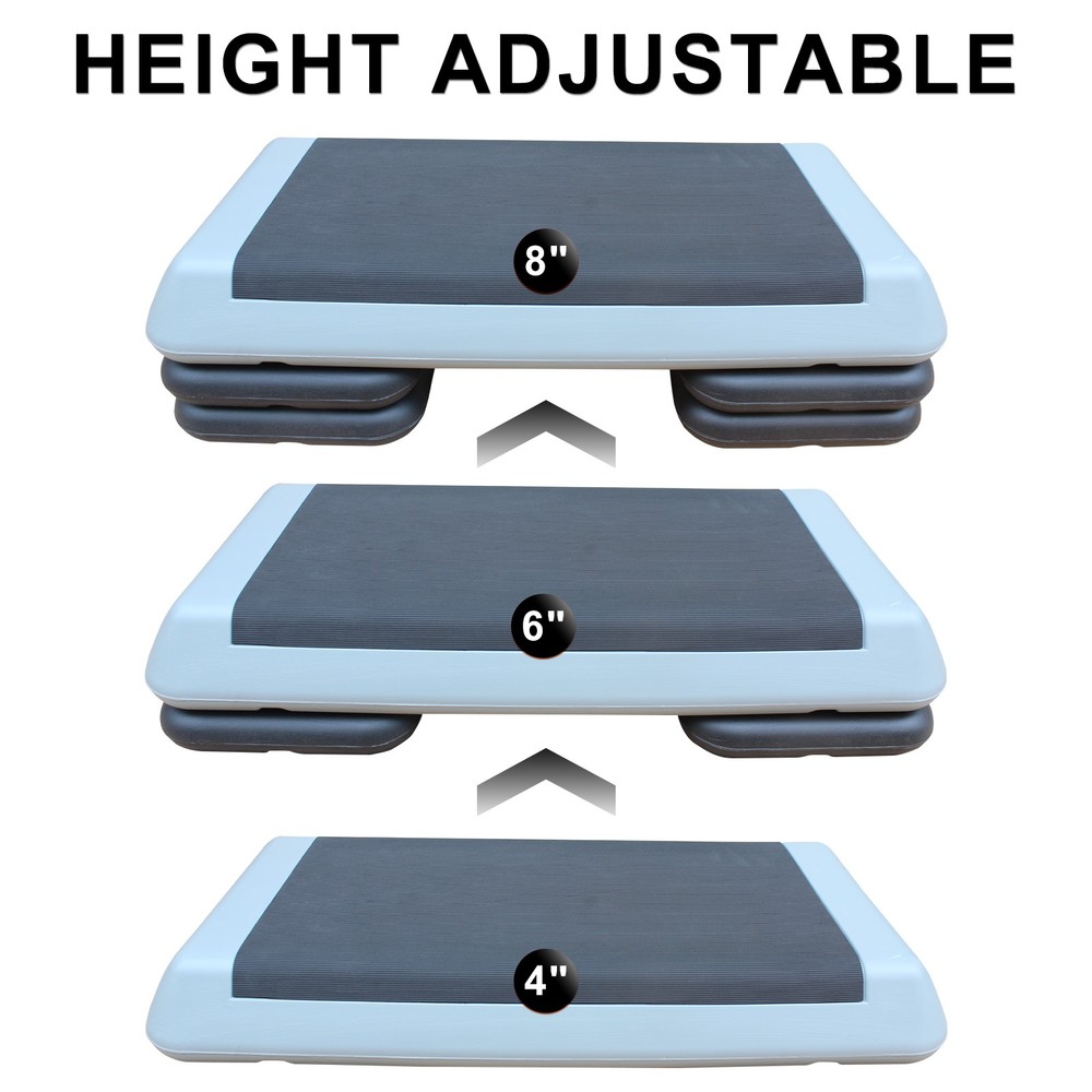 Aerobic Stepper Adjustable Workout Platform - Fitness Exercise Step with Risers