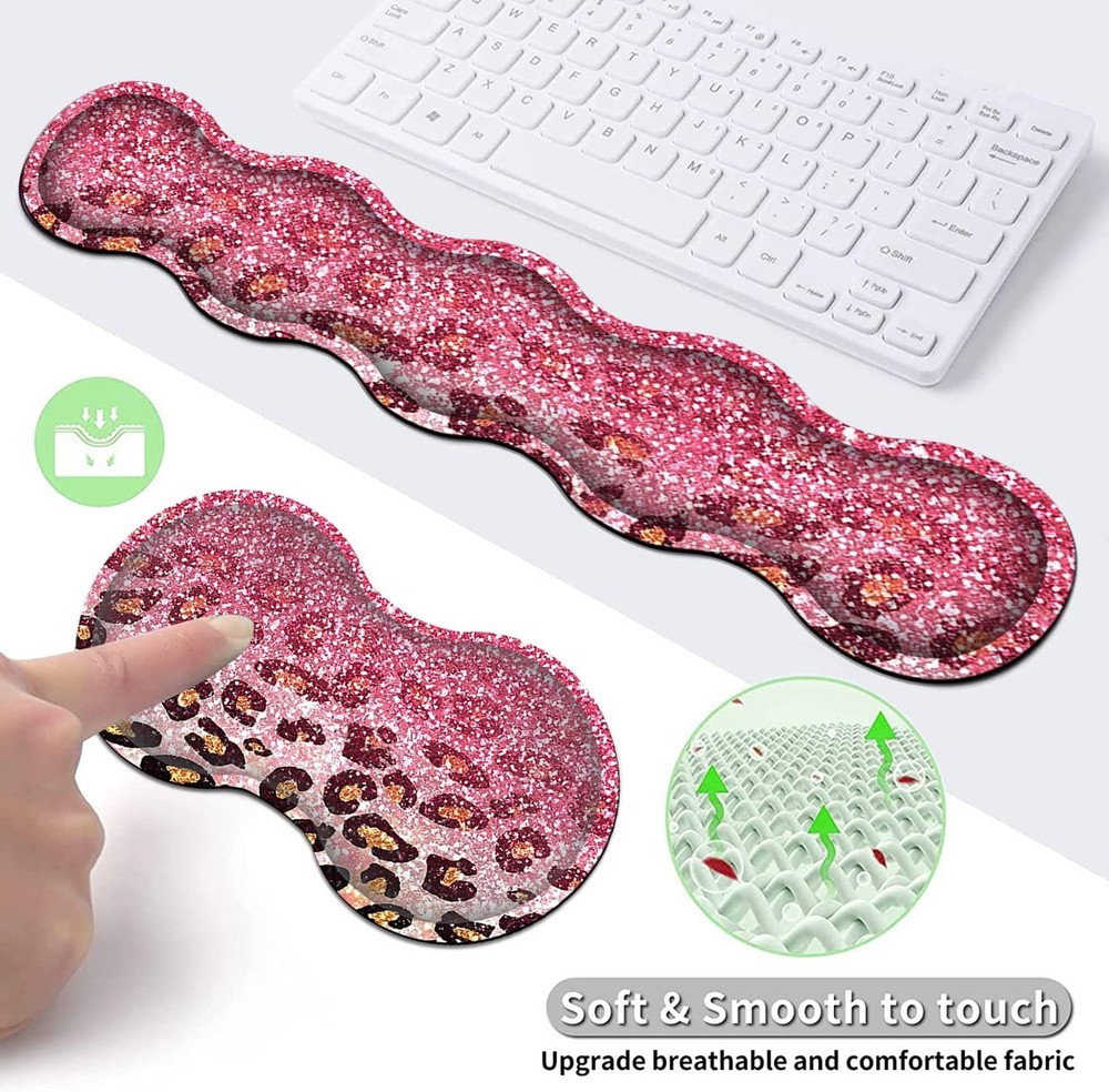 Memory Foam Keyboard Wrist Rest Support + Large Gaming Mouse Pad + Ergonomic ...