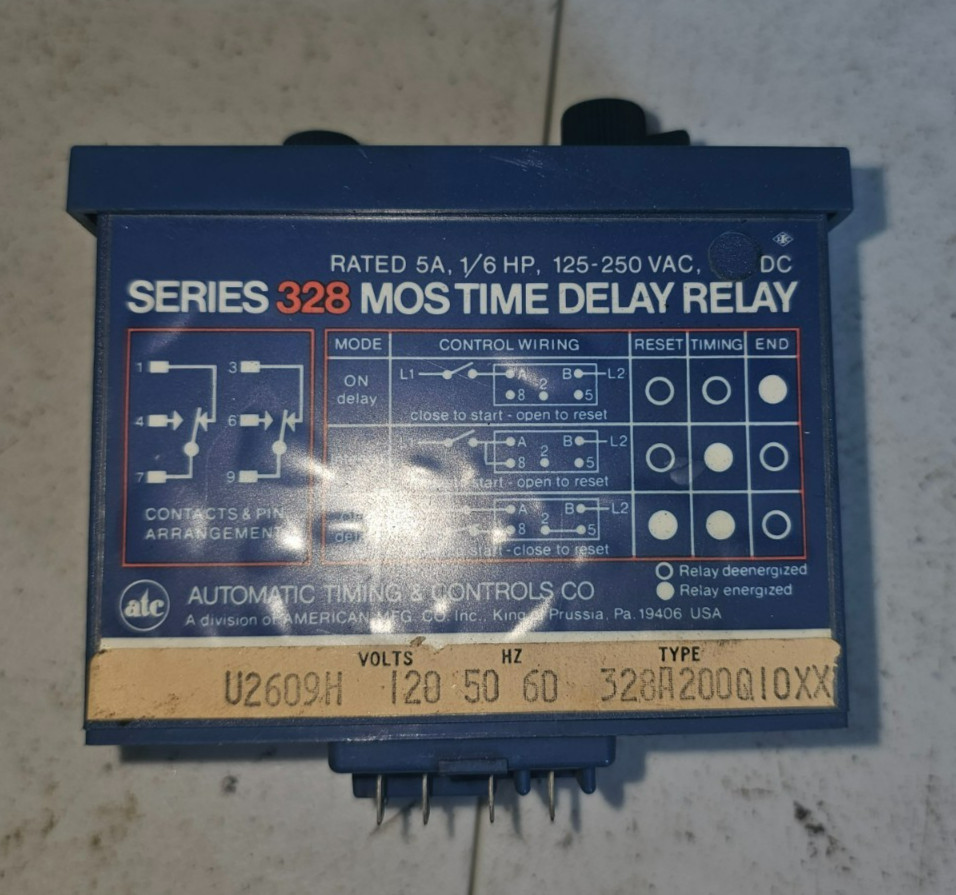 Automatic Timing & Control Series 328 MOS Time Delay Relay U2609H