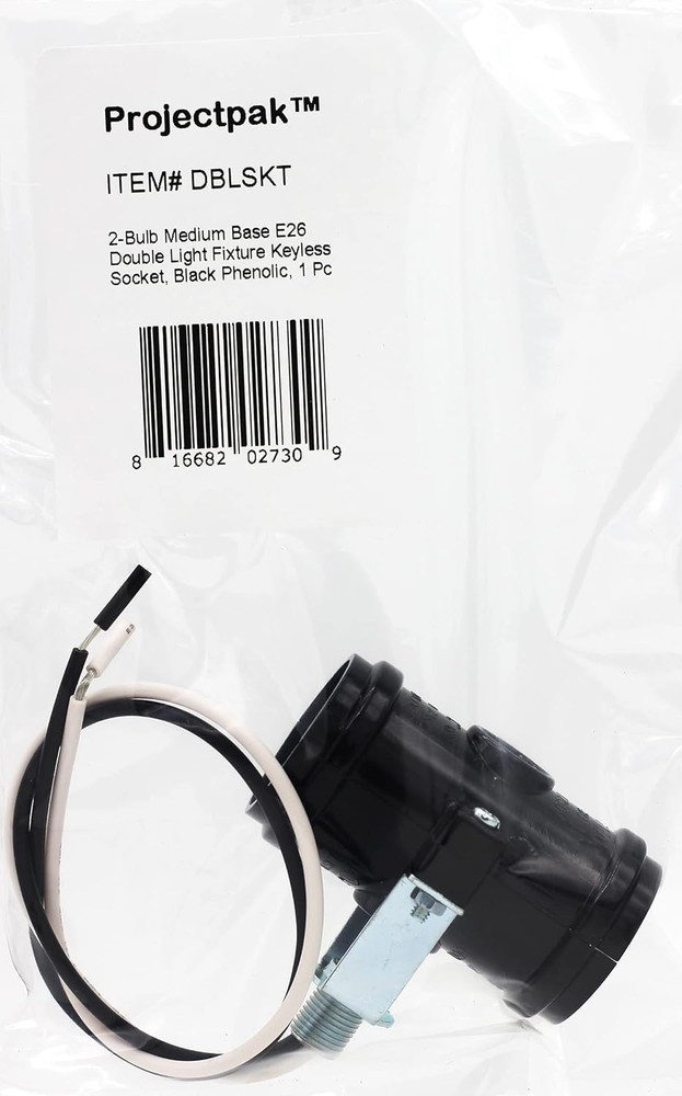 Double Bulb Socket, 2-Light Twin Cluster Socket, Incandescent Lampholder, Medium