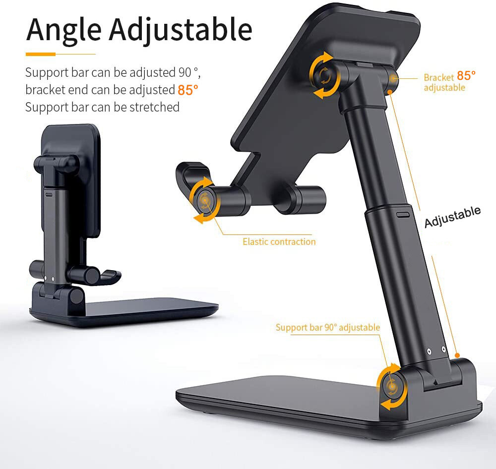 Foldable Universal Adjustable Tablet Stand Cell Phone iPad iPhone Desktop Holder
