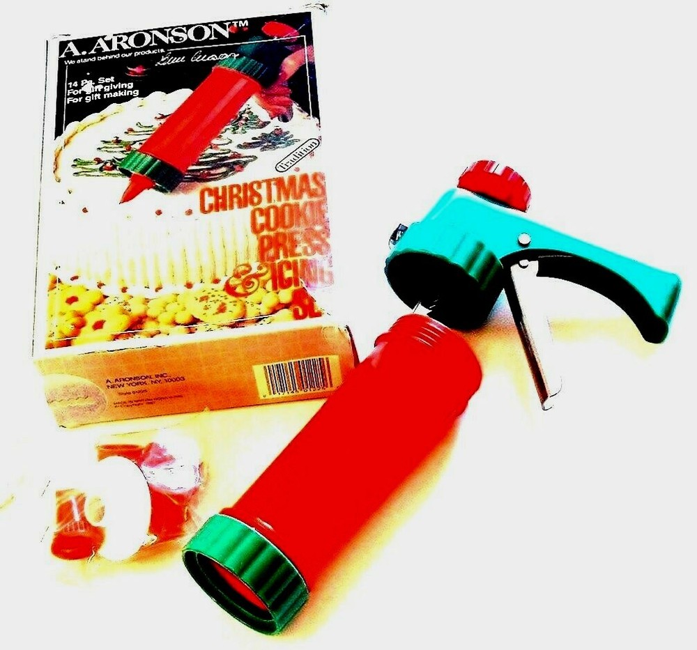Aronson Christmas Cookie Press & Icing Set 14pcs