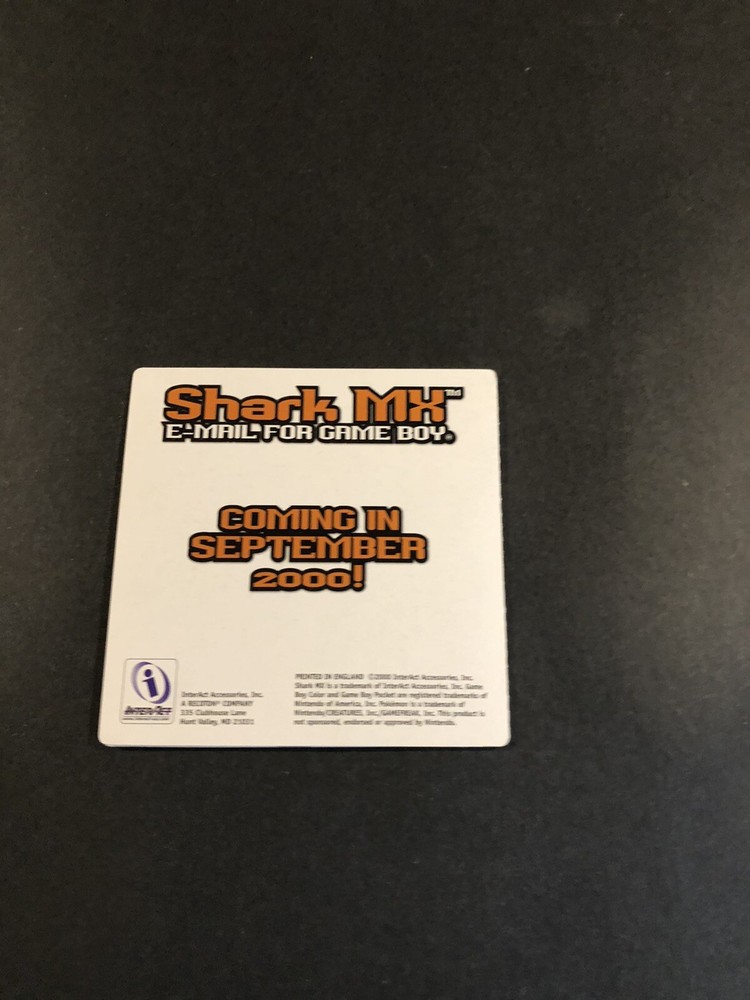 shark mix email for gameboy Insert
