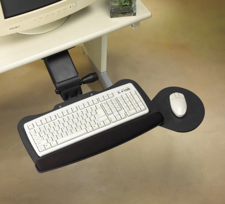 Lift & Lock Keyboard System by Office Source OSF700BLK Keyboard Tray