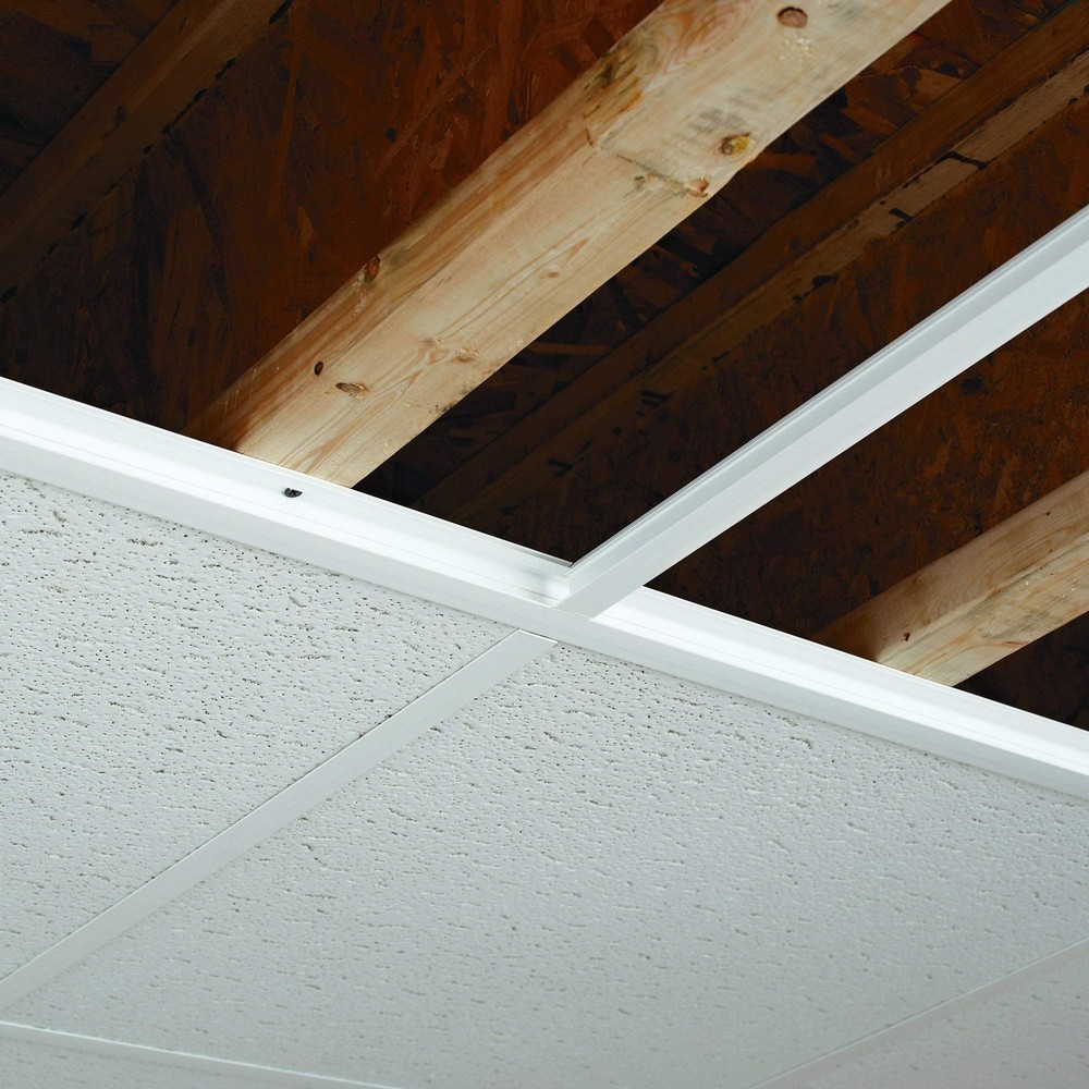 White Surface Mount Ceiling Grid Kit 100 Sqft. Plastic Vinyl