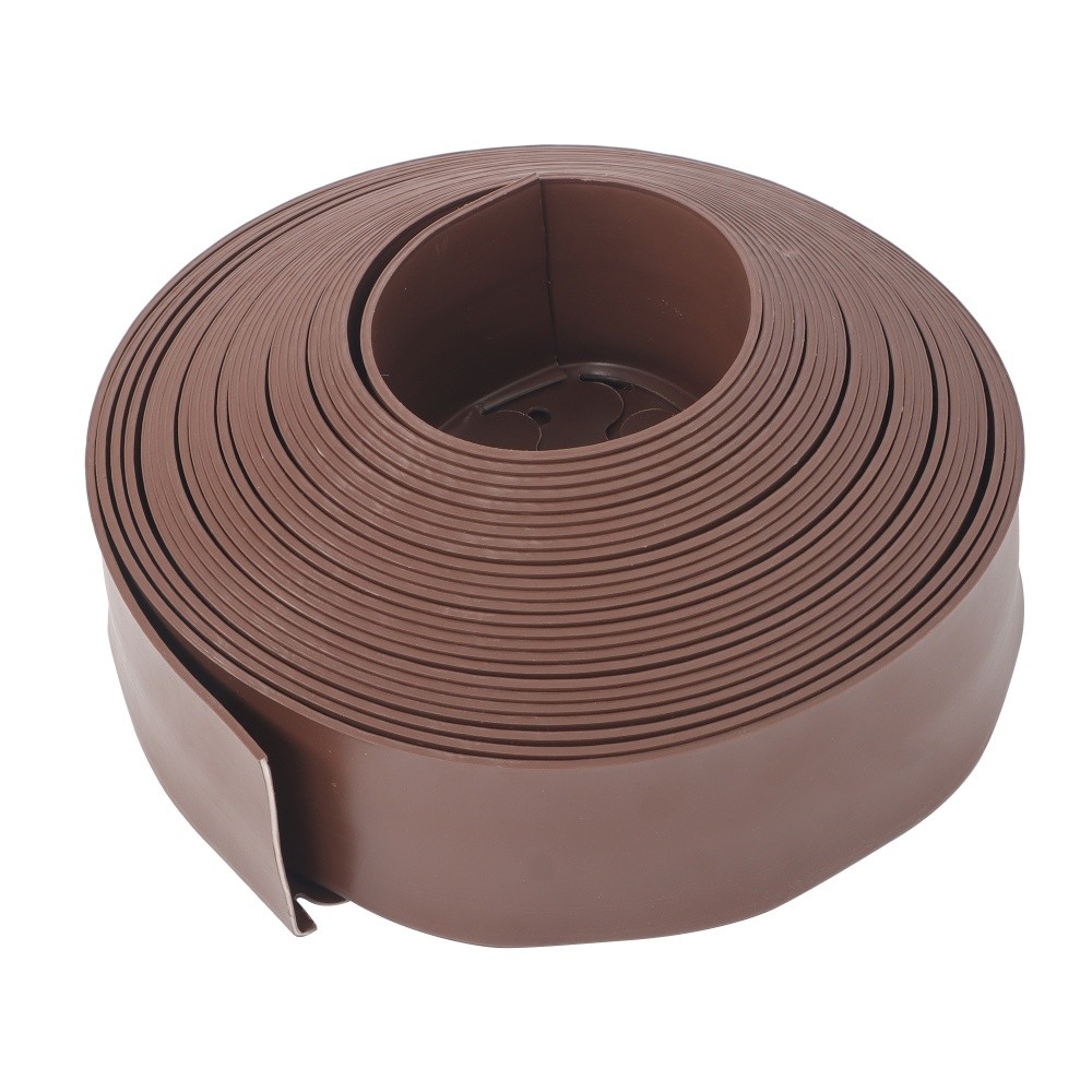 66FT 4” No Dig Lawn Border L-shaped Brown Garden Edging Kit W/ 60 Spike Plastic