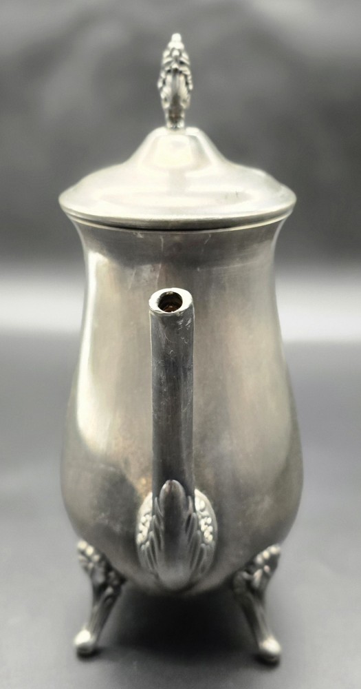 Vintage Silver Plated Tea Coffee Pot 10in