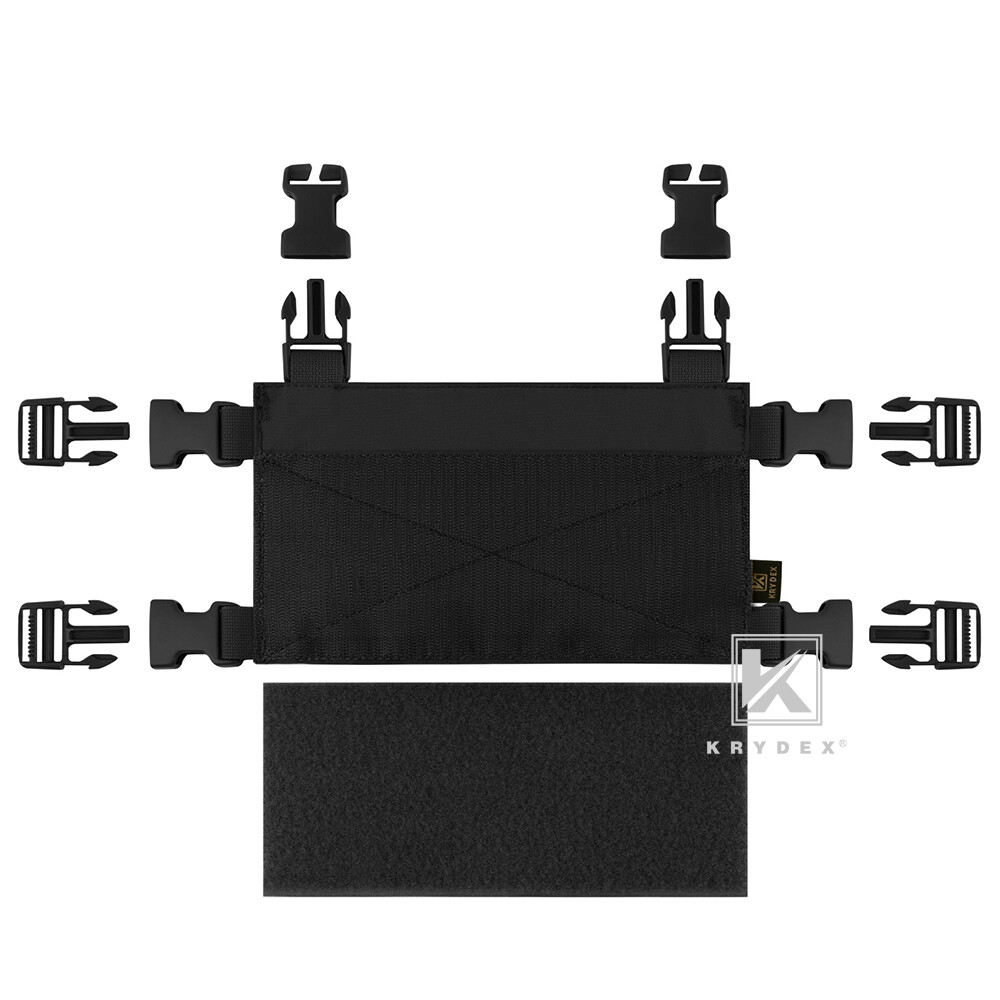 KRYDEX Tactical Placard Holder Front Panel & Removable Buckle for Chest Rig Vest