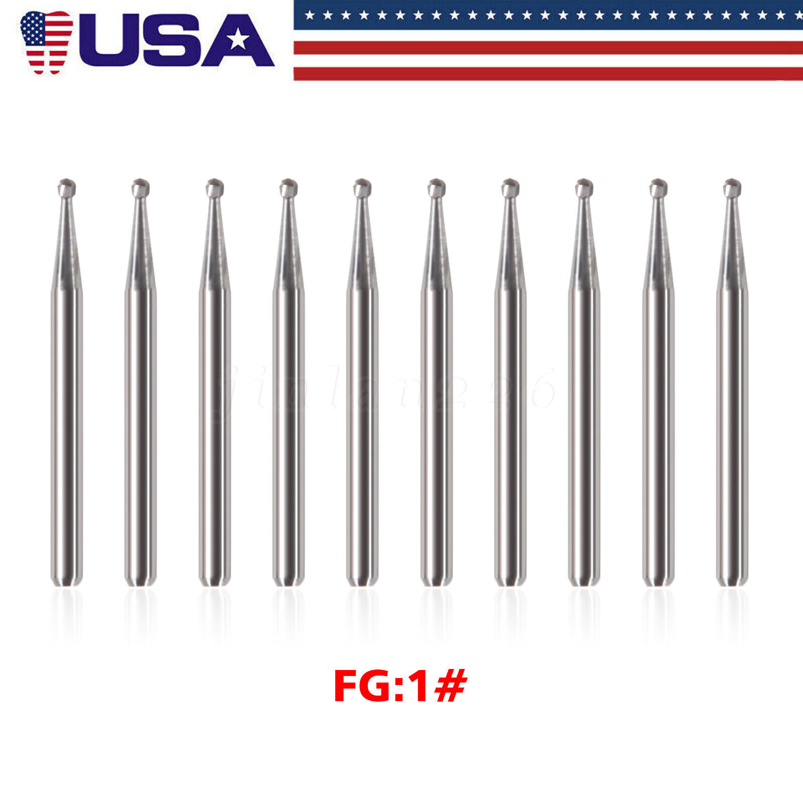 Dental Carbide Burs FG Friction Grip Round Tungsten Carbides High Speed