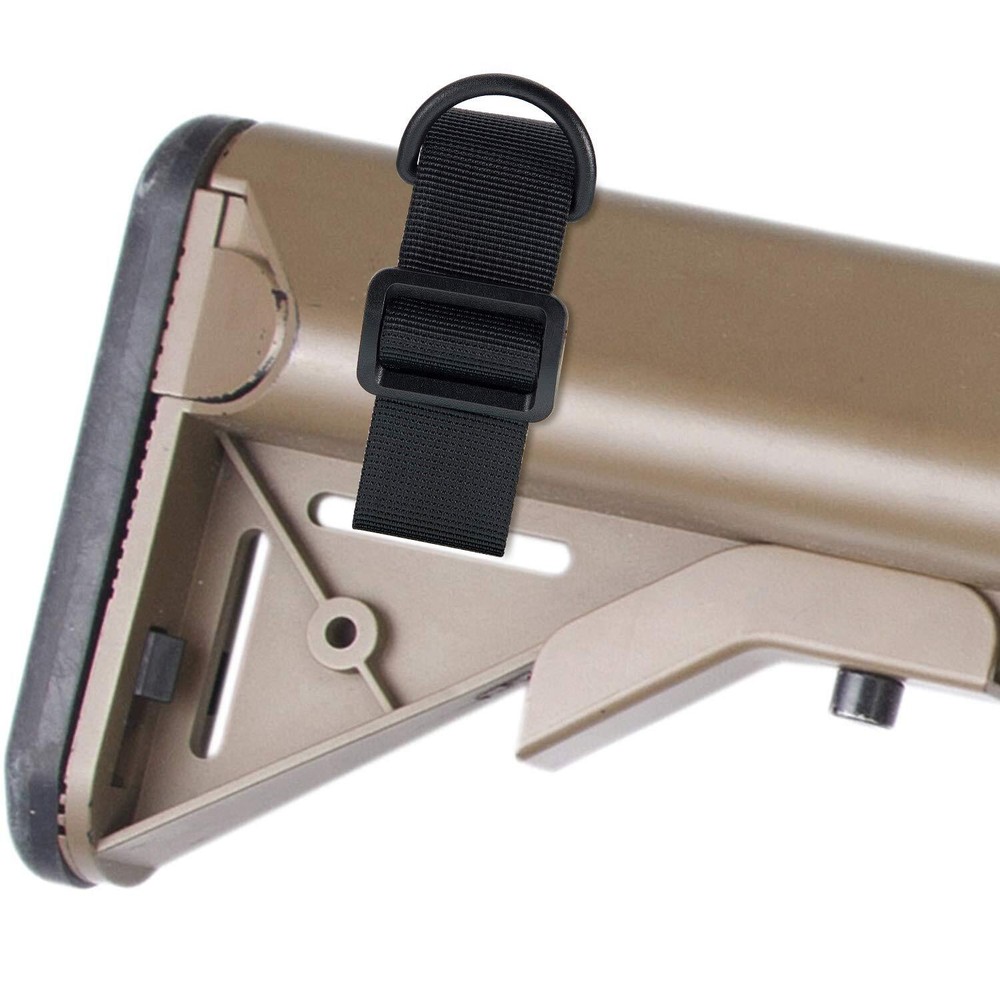 Gun Sling Loop Adapter Adjustable Heavy Duty Nylon Shoulder Strap with D Ring