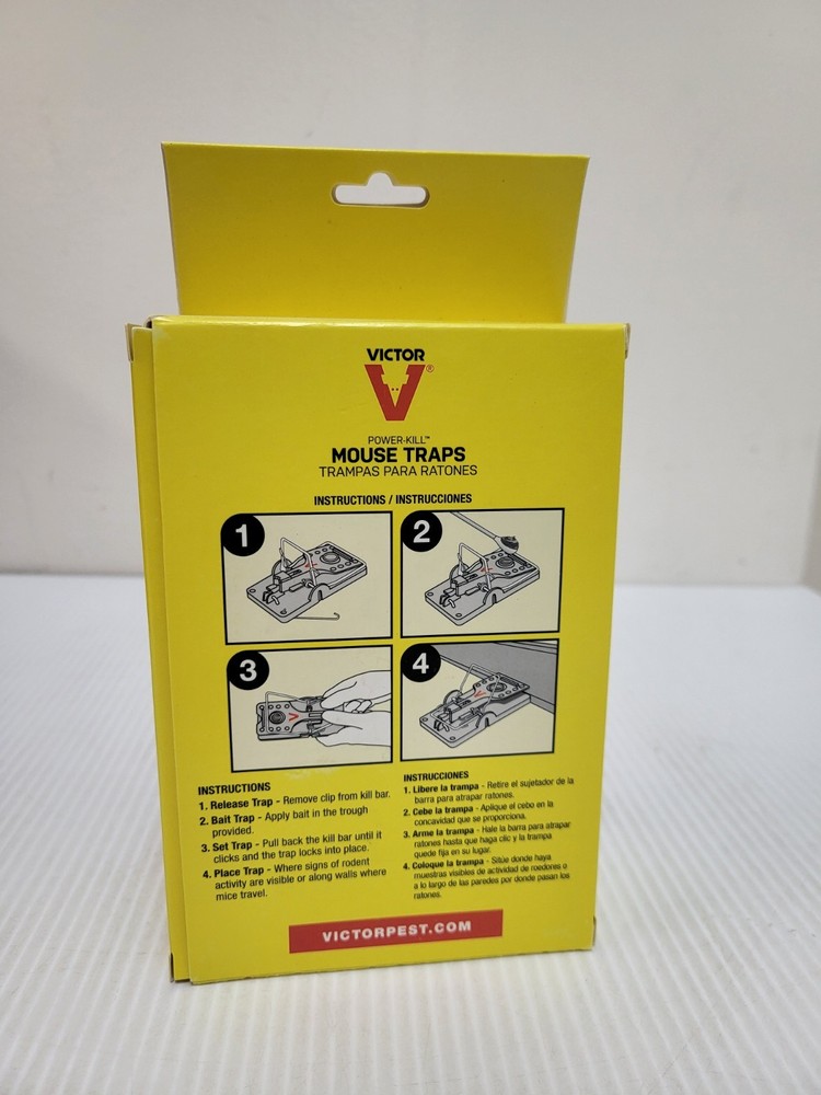 Victor Power-Kill Mouse Traps - 3 Traps - Easy Set 051419