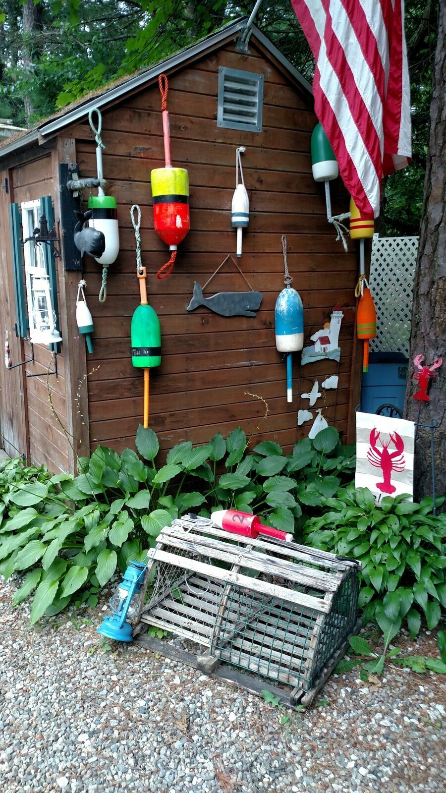 FREE SHIP 196 Maine Lobster BUOY nautical pot bouy float shore crab Lake CAPE