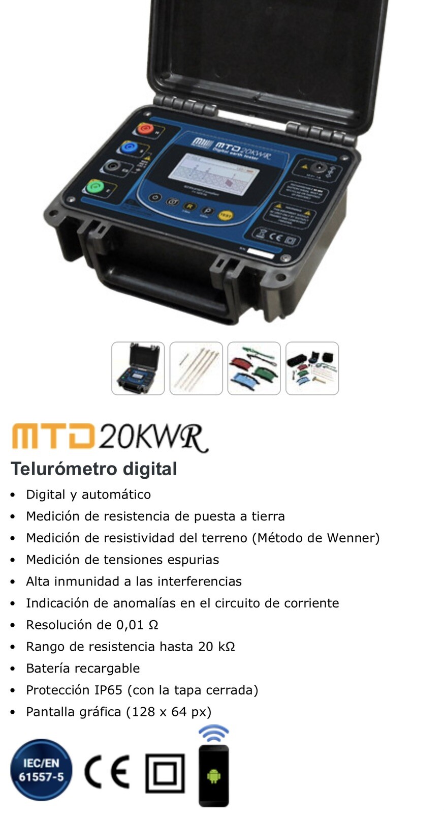 Tentech Megabras MTD20KWR Earth Tester Telurometer 20kV Digital Reliable