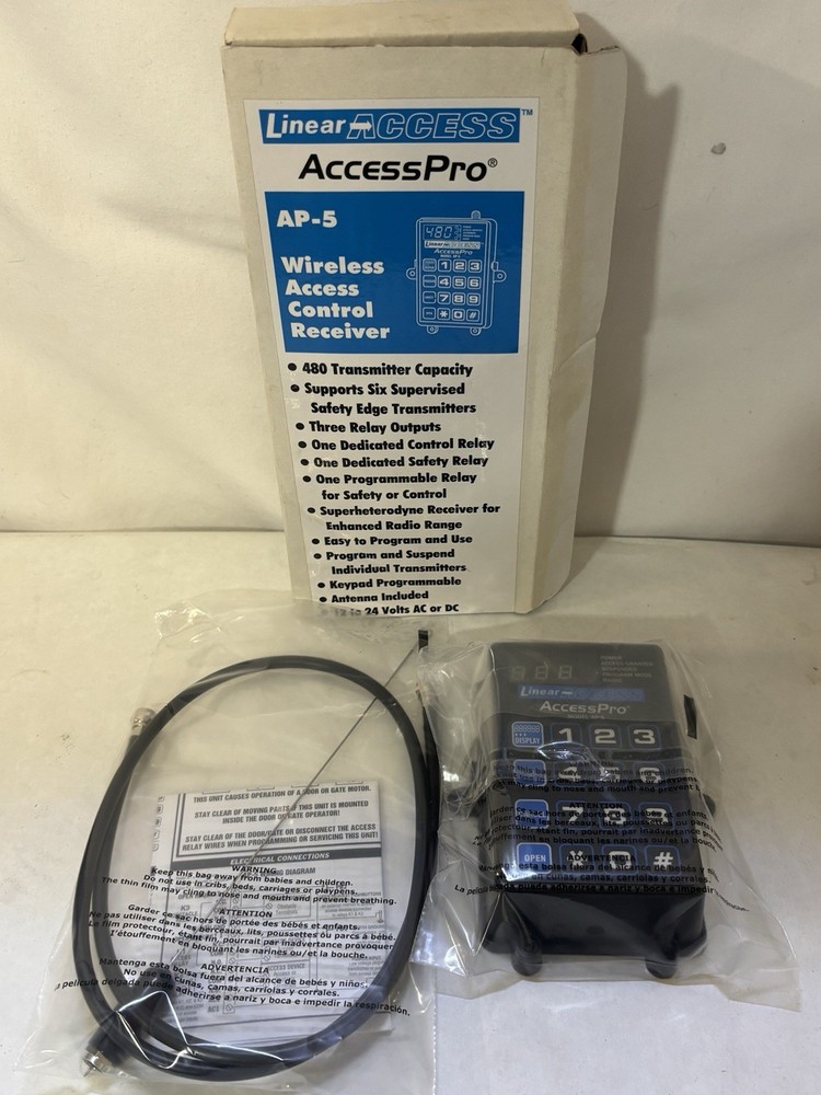 Linear Wireless Access Controller Long Range Receiver 2 Gates Doors AP5 ACP00953