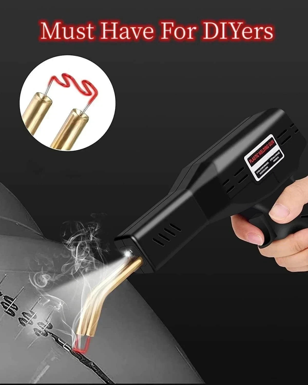 Plastic Welder Kit Soldering Hot Stapler Bumper Repair Welding Gun 800 Staples