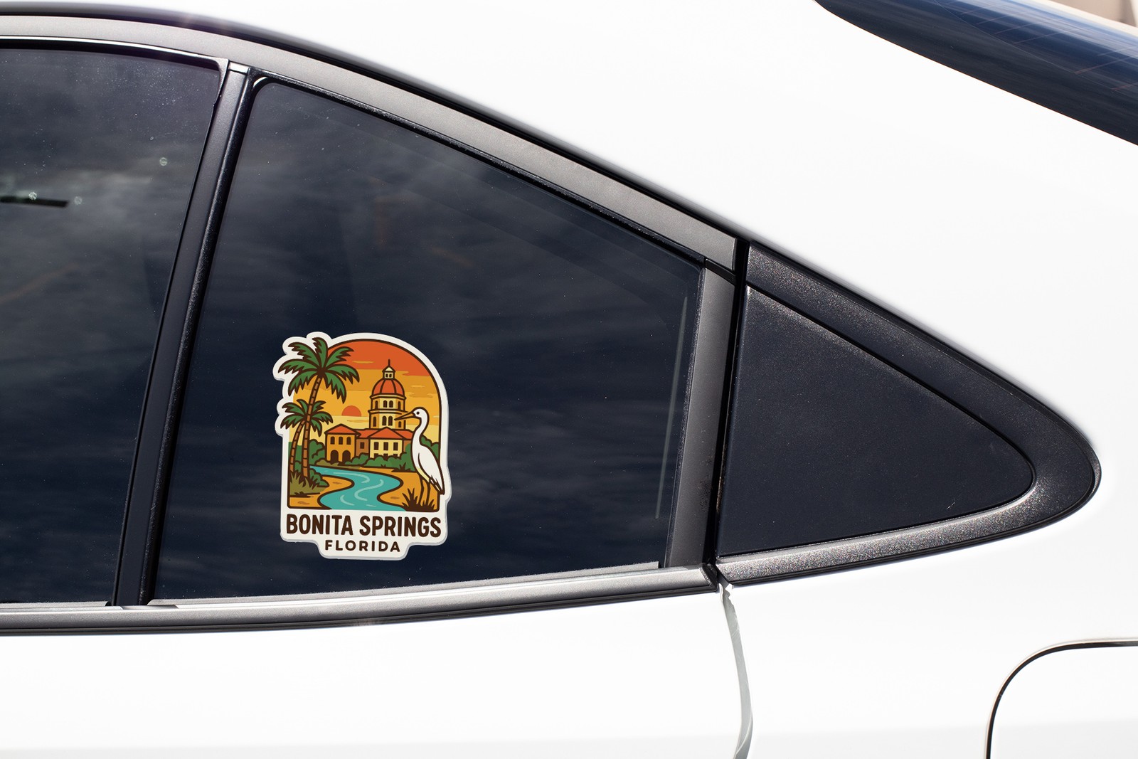 Bonita Springs Florida Sticker Decal Vinyl Die-Cut City Skyline Landmark Design