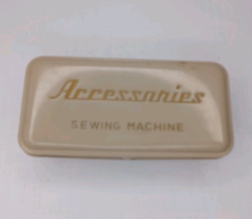 Vintage Sewing Machine Accessories Empty Tin Box