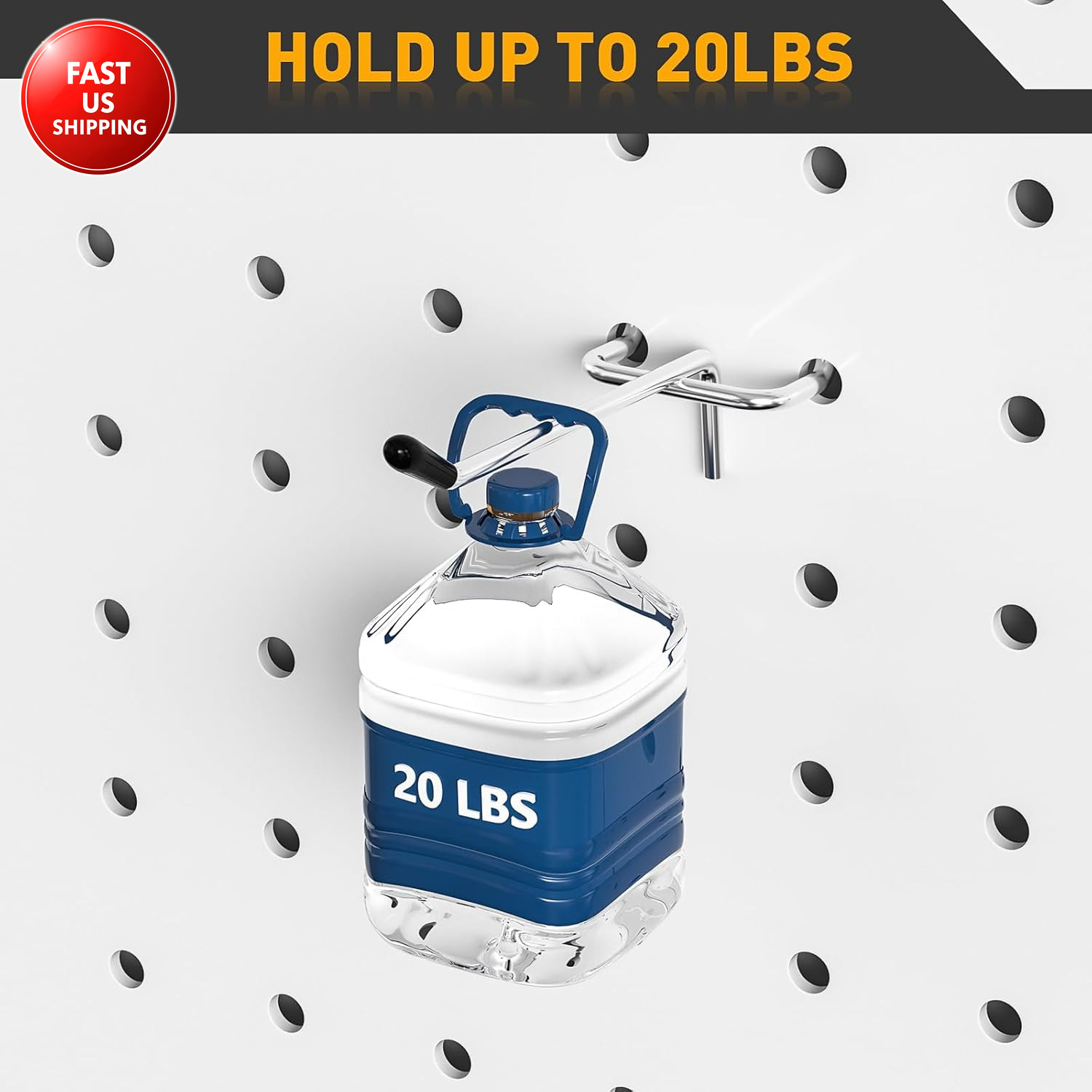 Pegboard Hooks, 25 Pack 4 Inch Peg Board Organizer Accessories for Hanging Fit 1