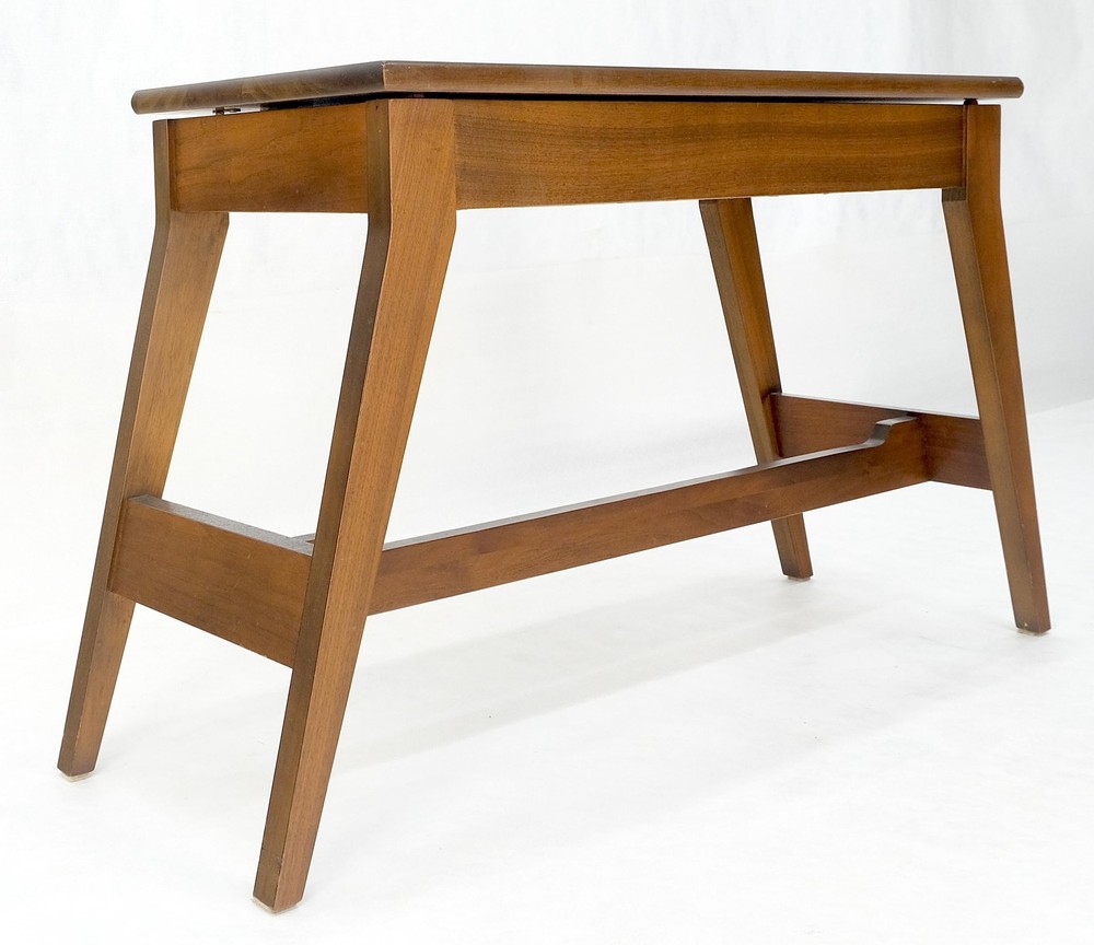 Solid Walnut Lift Top Storage High Seat Organ Bench MINT