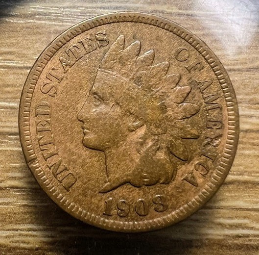 1908 Indian Head Cent - Actual Coin Shown - Free Shipping & Tracking INV#14