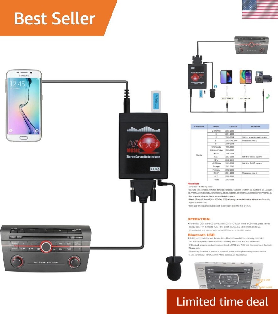 Wireless Bluetooth Adapter for Mazda RX8, 3, 5, 6 – Safe Hands-Free Calling