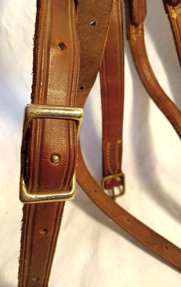 Vtg Running Martindale Leather reins with O-Ring Snaffle Bit
