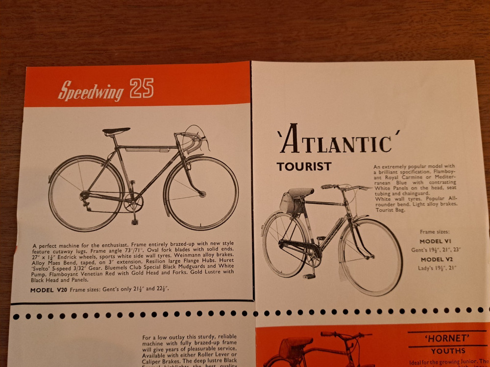 RARE VINTAGE 60'S VINDEC BICYCLES BROUCHURE