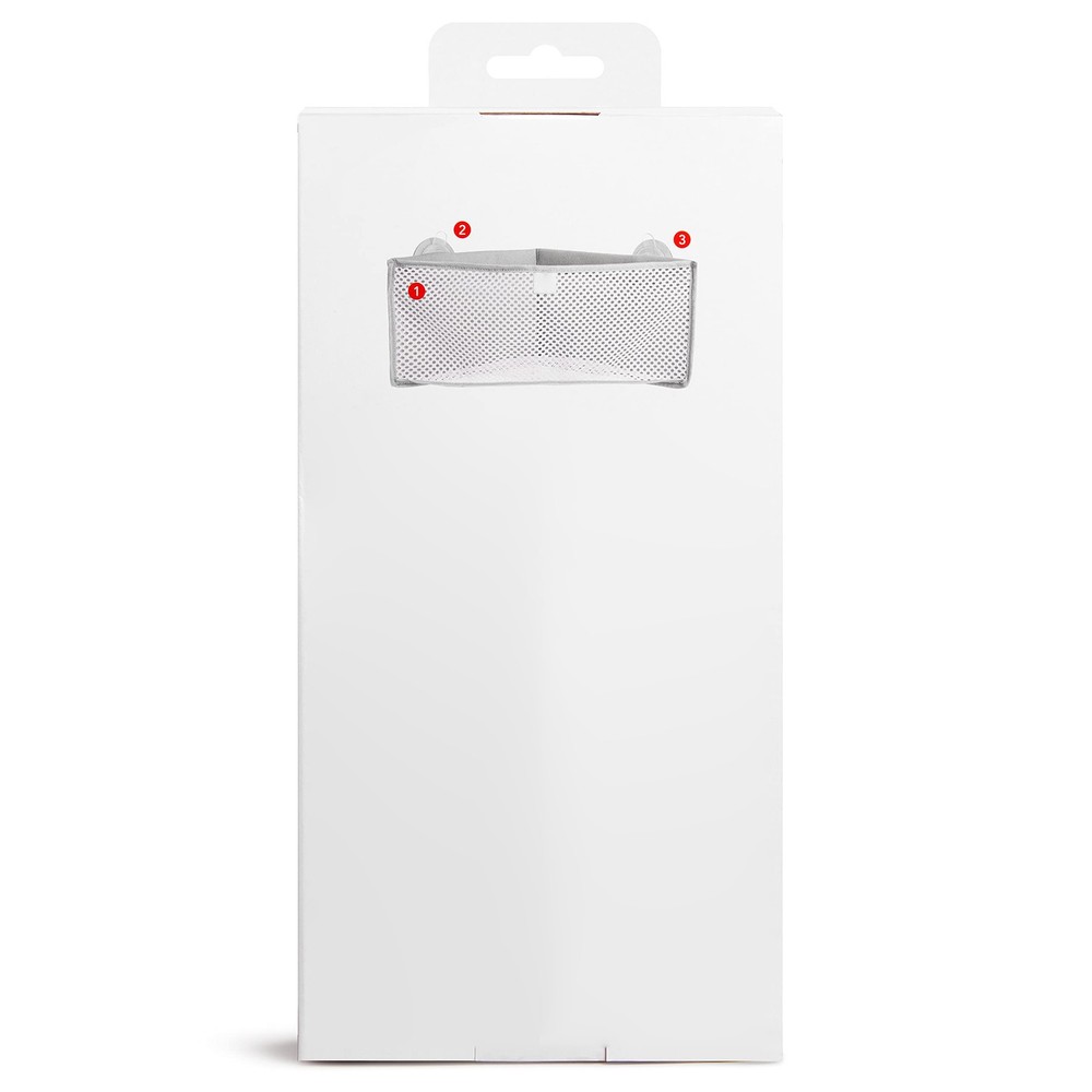Bathroom Toy Organizer Corner Grey, Space Saving Shelf