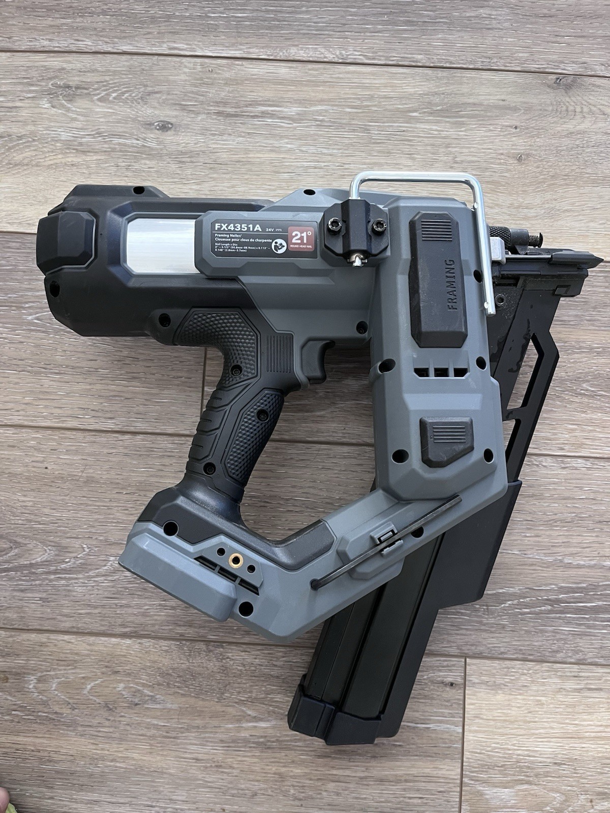 Flex 21 Degree Framing Nailer FX4351A 24V Cordless 21' Framing Nailer Tool Only