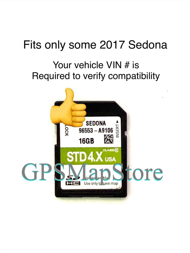 2017 Sedona GPS Navigation Memory SD Card U.S Map *Please Read Description