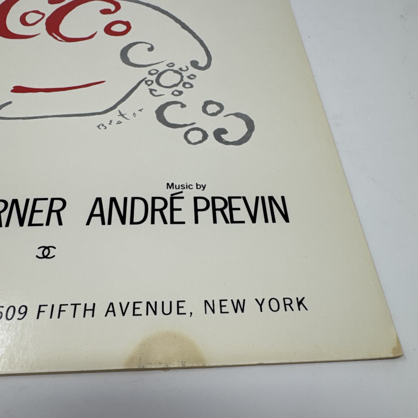 Vintage COCO Vocal Selections Sheet Music 1969 Broadway Previn First Performance