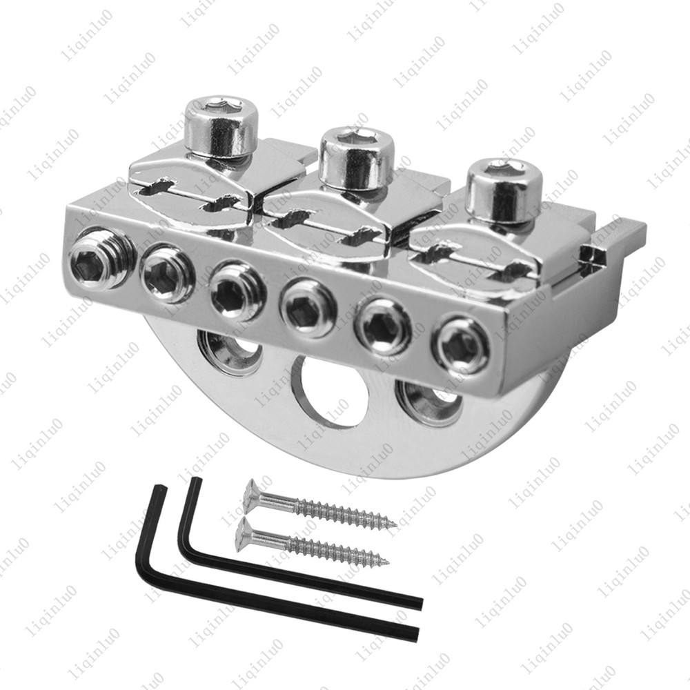 6-String 42mm Guitar Locking Nut String Lock For Headless Electric Guitar-Chrome