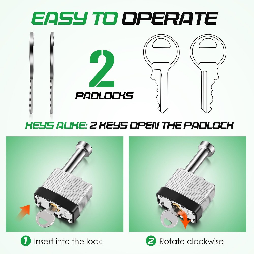 Feekoon 1 Pack Gate Operator Security Pin Lock, Compatible with Mighty Black