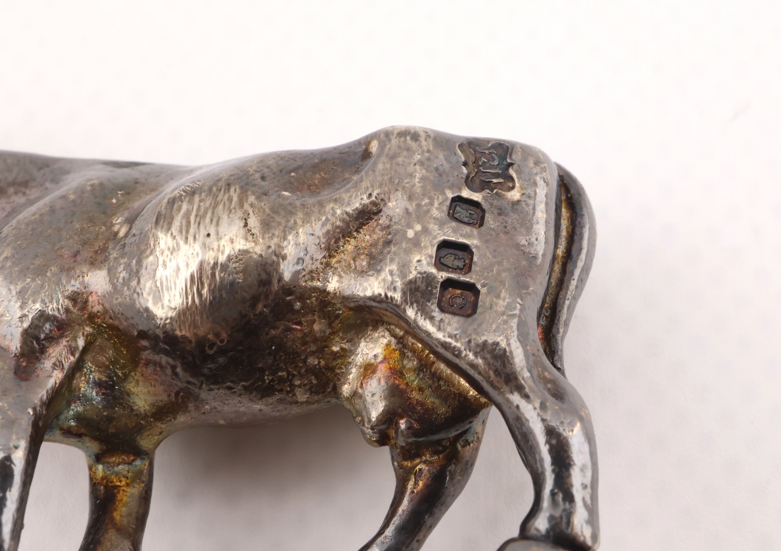 Dublin Ireland Sterling Silver Bull Figurine 1.8 ozt