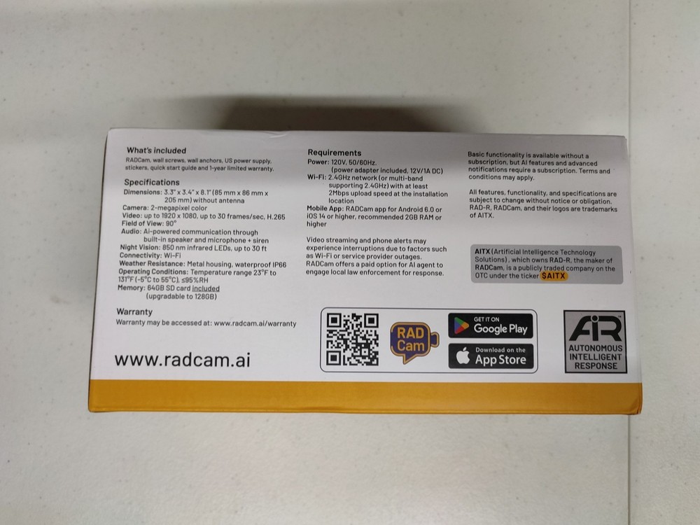 RADCam World’s First Talking AI Home Camera System | Smart Security System 1 Cam