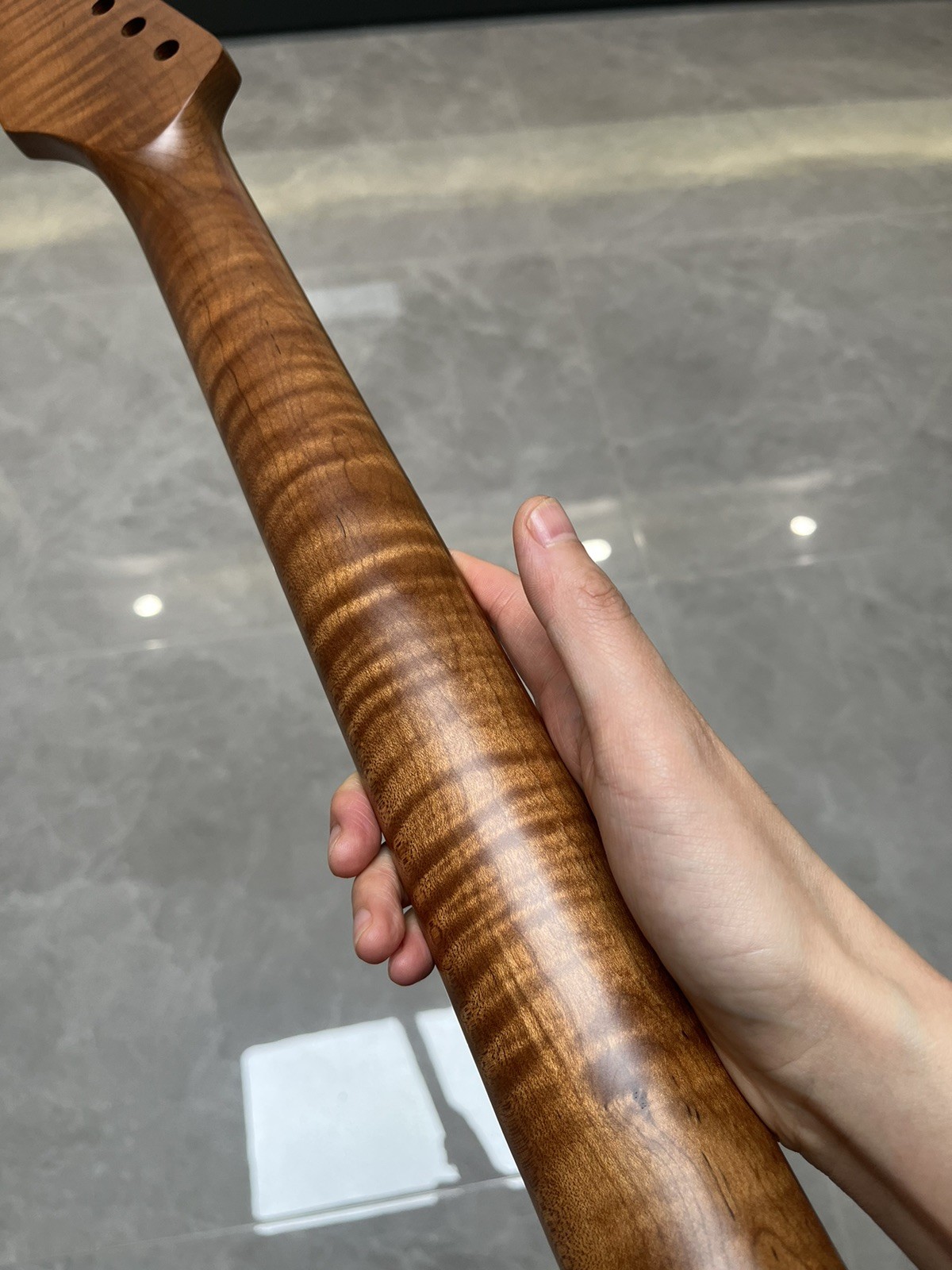 New Stainless 22Frets DIY Roasted Flame maple Electric guitar neck shur