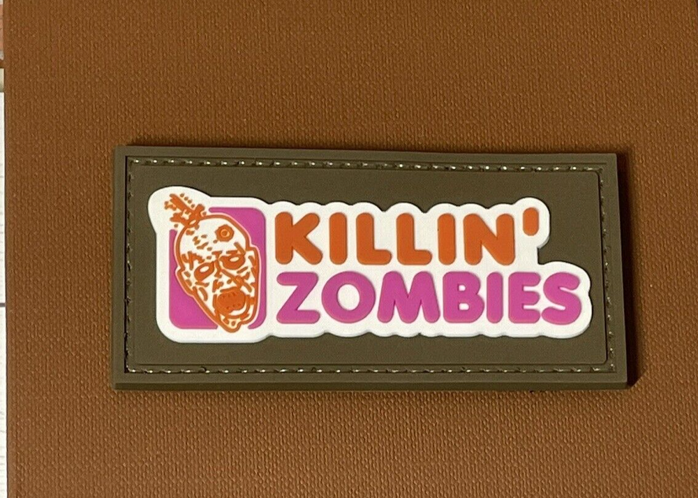 Tactical PVC Patch - Morale Killin Zombies Patch - Killing Zombies Gun Patch