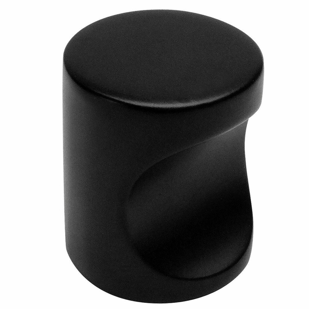 Cosmas Cabinet Hardware Flat Black Contemporary Finger Pull #3312FB