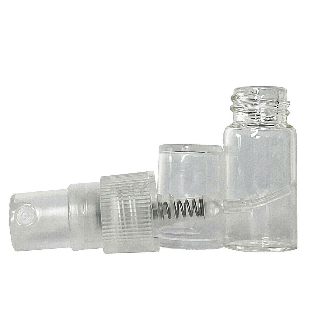 2ml 0.07oz Empty Perfume Clear Glass Bottles Mini Atomizer Spray Refillable